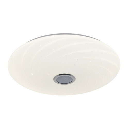 ULI-D291 72W/SW+RGB/50 MERCURY Cветильник светодиодный накладной. Диммируемый. Пульт ДУ (в/к) Встроенная Bluetooth колонка. Теплый свет(3000К)/Белый свет(4000К)/Дневной свет(6500К)/RGB. 5700Лм. TM Uniel - фото