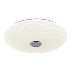 ULI-D291 72W-SW+RGB-50 MERCURY Cветильник светодиодный накладной, Диммируемый, Пульт ДУ в-к, Встроенная Bluetooth колонка, Теплый свет3000К-Белый свет4000К-Дневной свет6500К-RGB, 5700Лм, TM Uniel