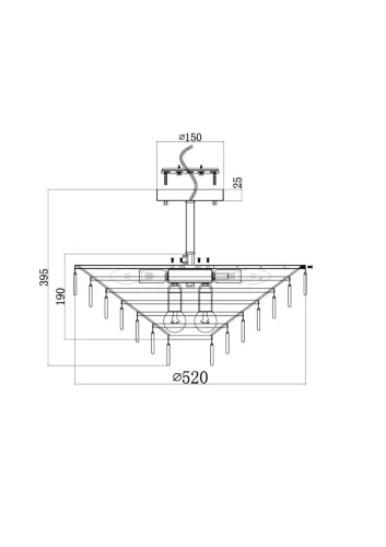 Потолочный светильник Mazzo E14х11 (Золото) - фото 3