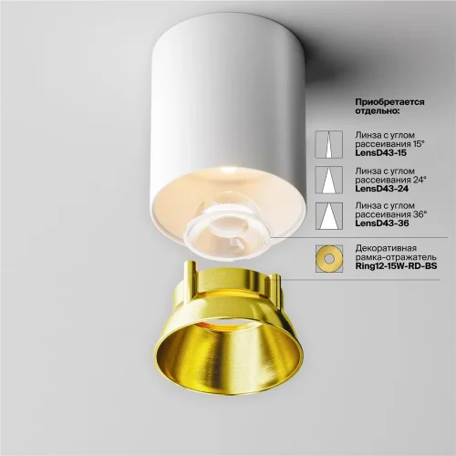 Потолочный светильник Альфа / Alfa LED 12 Вт 3000 К 60° (Белый) C064CL-12W3K-RD-WB - фото 2