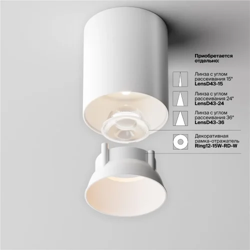 Потолочный светильник Альфа / Alfa LED 12 Вт 3000 К 60° (Белый) C064CL-12W3K-RD-WB - фото 12