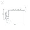 Профиль STEP-MINI-2000 ANOD (Arlight, Алюминий) 019195 - фото 4