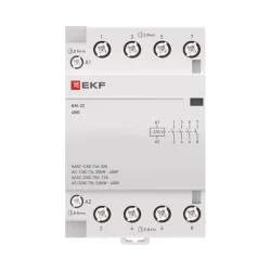 Контактор модульный КМ 32А 4NО (3 мод.) EKF km-3-32-40