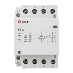 Контактор модульный КМ 32А 4NО (3 мод.) EKF km-3-32-40