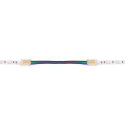 Коннектор WOLTA WLS-4PIN-RGB-10MM-2 выводной/последовательный для ленты SMD RGB шириной 10мм, провод 10см, комплект 3шт.
