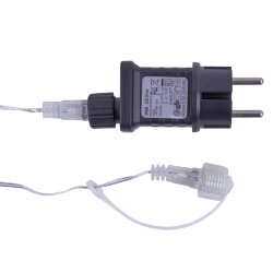 ULD-B10007-480-TTK WW-WH IP44 Бахрома светодиодная с эффектом мерцания, 10м, Соединяемая, 480 светодиодов, Теплый белый и белый свет, Провод прозрачный