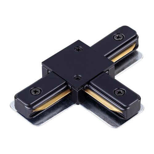 Соединитель Т-образный с токопроводом для однофазного двухжильного шинопровода «Novotech» 135144 (накладной). Фото 1.