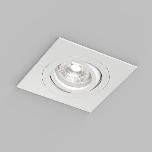 Встраиваемый влагозащищённый светильник HYDRO, IP44, до 15 Вт LED, GU10, алюминий, белый.