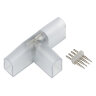 UTC-K-34-N22 CLEAR 010 POLYBAG Соединитель контактный Т-образный для светодиодных лент ULS-N22 RGB NEON 220В, 10x18мм, 4 контакта, Цвет прозрачный, 10 штук в пакете, TM Uniel - фото 1