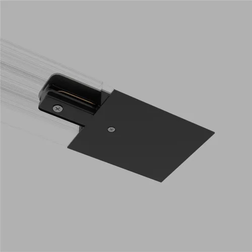 Ввод питания и заглушка торцевая для однофазного встраиваемого шинопровода черный TRPF-1-BK - фото