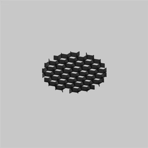 Антибликовая решётка для серии Фокус мини / Focus LED mini (Черный) HoneyComb-D28 - фото 2