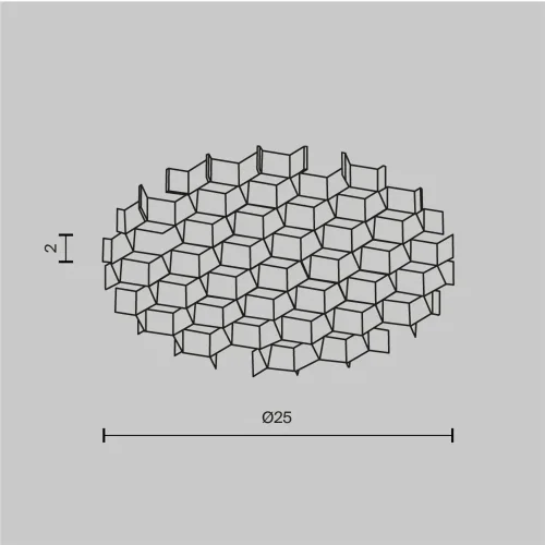 Антибликовая решётка для серии Фокус мини / Focus LED mini (Черный) HoneyComb-D28 - фото 5