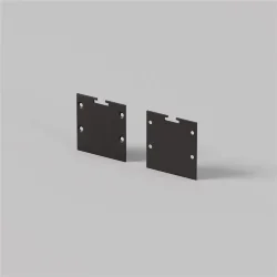 Комплект заглушек (для профиля 35×35) 2 шт., ALM-3535BT-B-EC 642038 (Черный)
