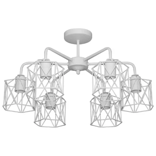 Светильник 'Стелла' 161 НПБ 01-6х60-142 Е27 ИУ бел. муар Элетех 1005404670 - фото