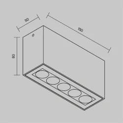 Потолочный светильник Ares 3000К 10Вт IP 54 (Графит)