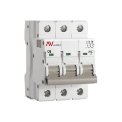 Выключатель автоматический модульный 3п C 6А 6кА AV-6 AVERES EKF mcb6-3-06C-av