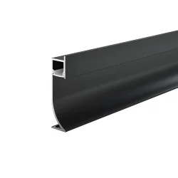Алюминиевый профиль плинтус 53x14 (Черный, 2 м), ALM-5314-B-2M (Черный) ALM-5314-B-2M