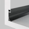 Алюминиевый профиль плинтус 53x14 (Черный, 2 м), ALM-5314-B-2M (Черный) ALM-5314-B-2M - фото 6