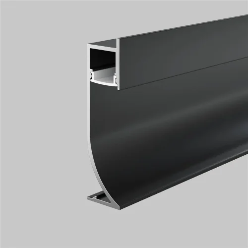 Алюминиевый профиль плинтус 53x14 (Черный, 2 м), ALM-5314-B-2M (Черный) ALM-5314-B-2M - фото 9