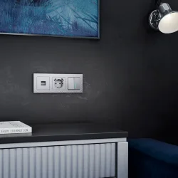 W1182006/ Телефонная розетка RJ-11 (серебряный) W1182006