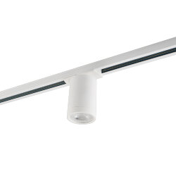 Трековый светильник IP 20, 10 Вт, GU10, LED, белый, пластик, Denkirs DK6501-WH