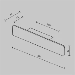 Настенный светильник Stela 3000К 10Вт 120° IP 20 (Черный)