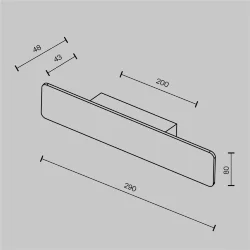 Настенный светильник (бра) Стела / Stela 3000К 10Вт (Черный) C80WL-10W3K-B