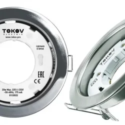 Светильник GX 53-CH-1 106х48мм хром металл+пластик TOKOV ELECTRIC TOK-GX53-CH-1