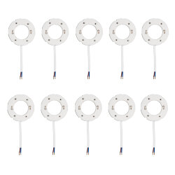 ULH-GX53-Plastic-10cm SET10 POLYBAG Патрон подвесной, 10см, Термостойкий пластик, Цоколь GX53, В составе набора из 10штук, Белый, TM Uniel