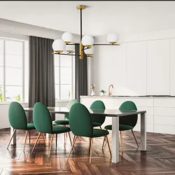 Подвесной светильник Nostalgia E14х6 (Черный и Золото)