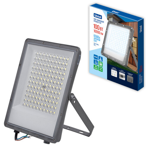 ULF-F51D-100W-6500K IP65 200-240V GREY Прожектор светодиодный, Дневной свет 6500K, Угол 90 градусов, Корпус серый, TM Uniel - фото 7