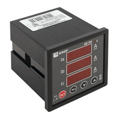 Амперметр цифровой AD-723 3ф на панель 72х72 EKF ad-723 - фото 7