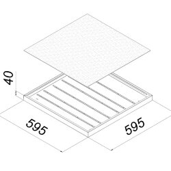Универсальный офисный светодиодный светильник Армстронг 60 Вт IP20 595x595x40 мм 3000К Опал