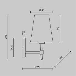 Настенный светильник (бра) Zaragoza E14х1 40Вт (Латунь)