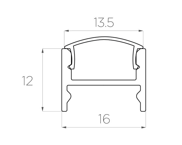 Профиль накладной алюминиевый LC-LPS-1216-2 Anod - фото 3