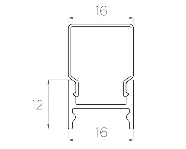 Профиль накладной алюминиевый LC-LPS-1216-2 Anod - фото 4