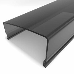 Рассеиватель поликарбонатный для профиля трапециевидный LC-LRM-BL36-2T чёрный