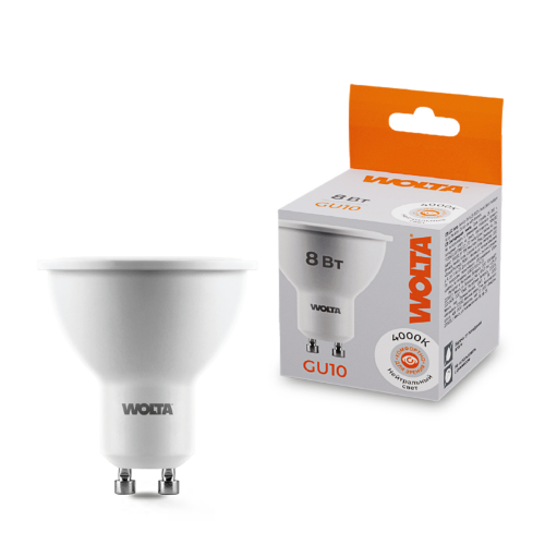 Светодиодная лампа WOLTA 25SPAR16-230-8GU10 8Вт 4000K GU10 - фото 1.