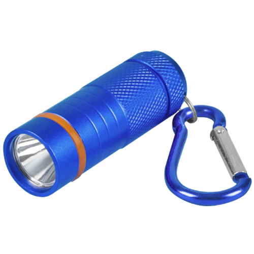 Фонарь-брелок KL 61B LED батарейки в комплекте алюминиевый СИНИЙ IN HOME - Фото 2