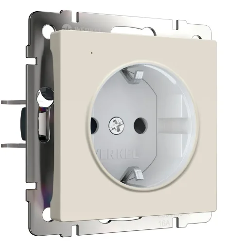 Розетка с подсветкой W (айвори матовый) W1171462 - фото