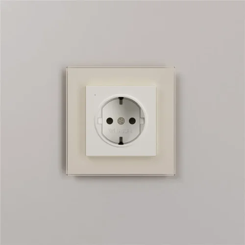 Розетка с подсветкой W (айвори матовый) W1171462 - фото 6