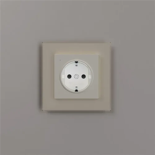Розетка с подсветкой W (айвори матовый) W1171462 - фото 7