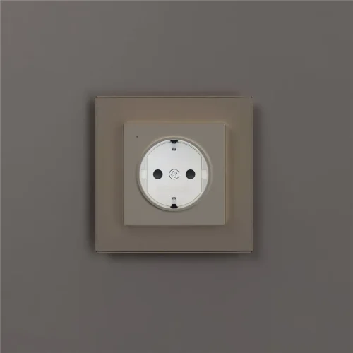 Розетка с подсветкой W (айвори матовый) W1171462 - фото 8