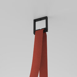 Накладное крепление гибкого трека-ремня Belty, серия Base, H50мм, IP20, черный, пластик, Denkirs TR5518-BK