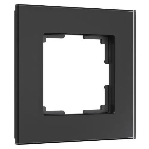 Рамка из стекла на 1 пост Senso черный soft-touch W0013108 - фото