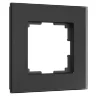 Рамка из стекла на 1 пост Senso черный soft-touch W0013108 - фото