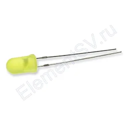 Светодиод ICL-5mm LE72 (yellow, 800-1000 mcd, diffuse)