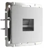 Розетка Ethernet RJ-45 (серебряный матовый) W1181065 - фото