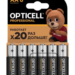 Элемент питания алкалиновый AA/LR6 (блист. 6шт) Professional Opticell 5052003