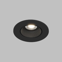 Встраиваемый светильник, IP 20, 10 Вт, GU5.3, LED, черный/черный, пластик, Denkirs DK3061-BK